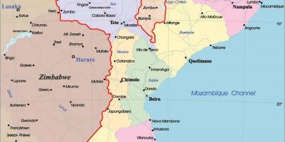 Mozambico mappa politica