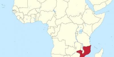 Mappa del Mozambico africa