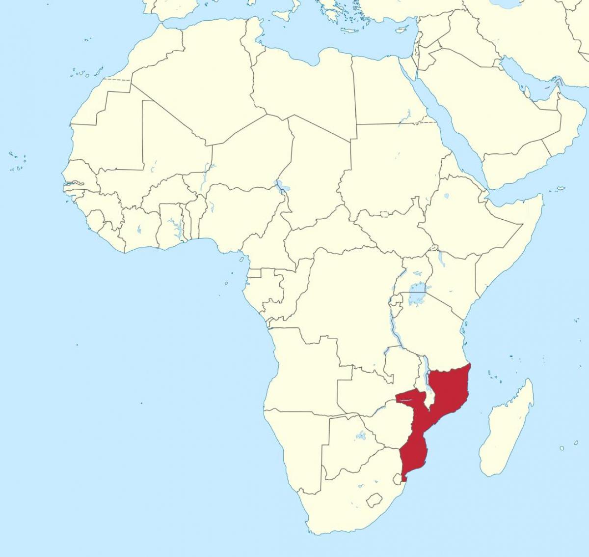 mappa del Mozambico africa