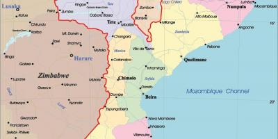 Il mozambico nella mappa