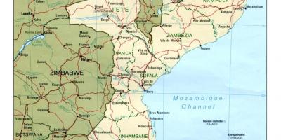 Mappa del Mozambico mappa dettagliata